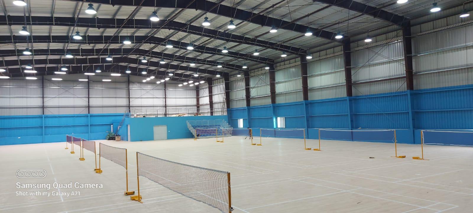 Anti glare lights for sports facility