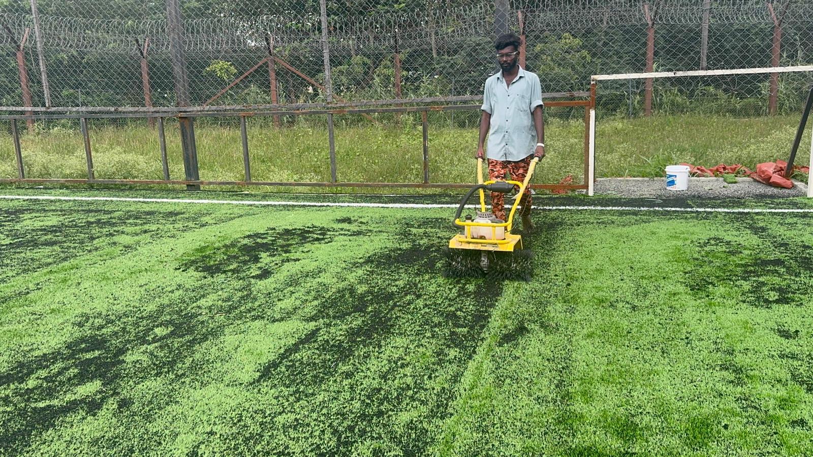Artificial turf sports ground