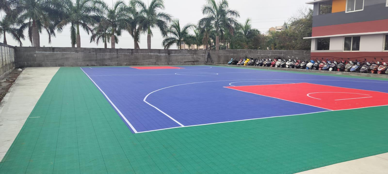 Hard acrylic court flooring