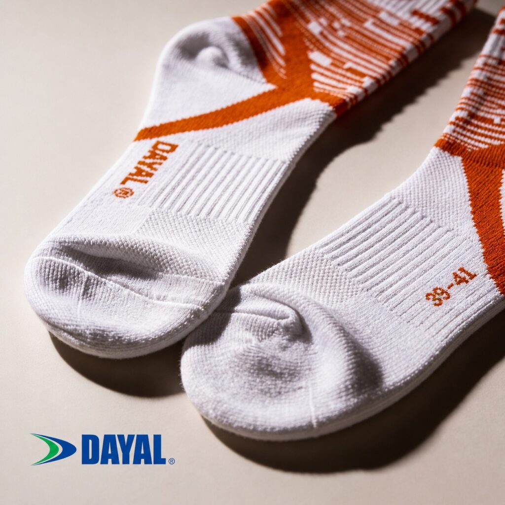 Orange sports socks