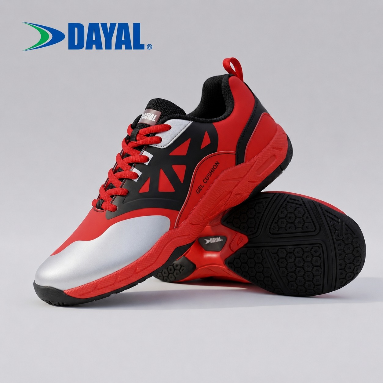 Red badminton shoes